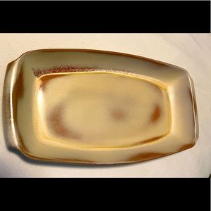 Frankoma baking dish with side grip - 5P prairie brown